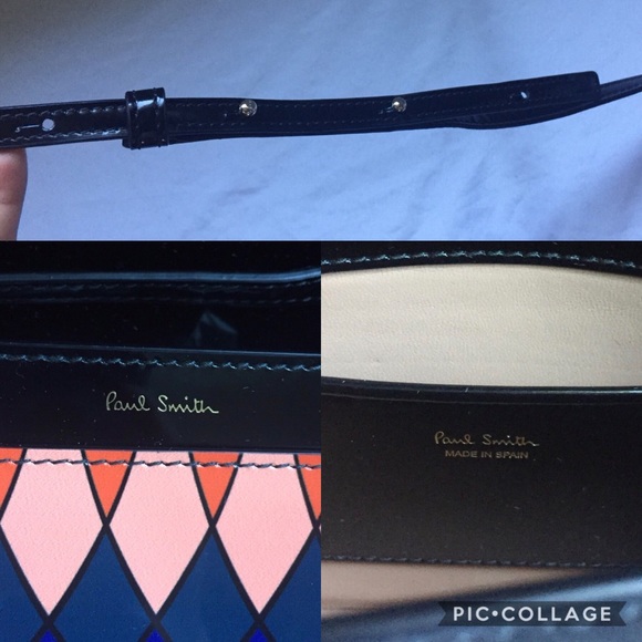 Auth Paul Smith Patent Leather Clutch Crossbody - Picture 5 of 8